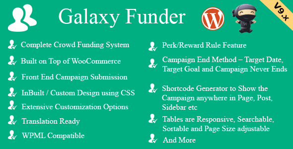 Galaxy Funder v12.0（已汉化） – WooCommerce Crowdfunding System | Marketing插图