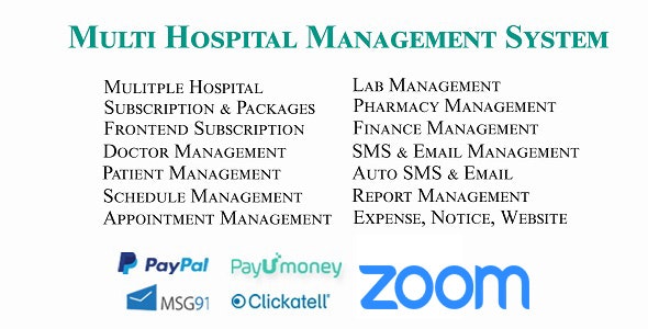 Multi Hospital v5.6 - Hospital Management System (Saas App)