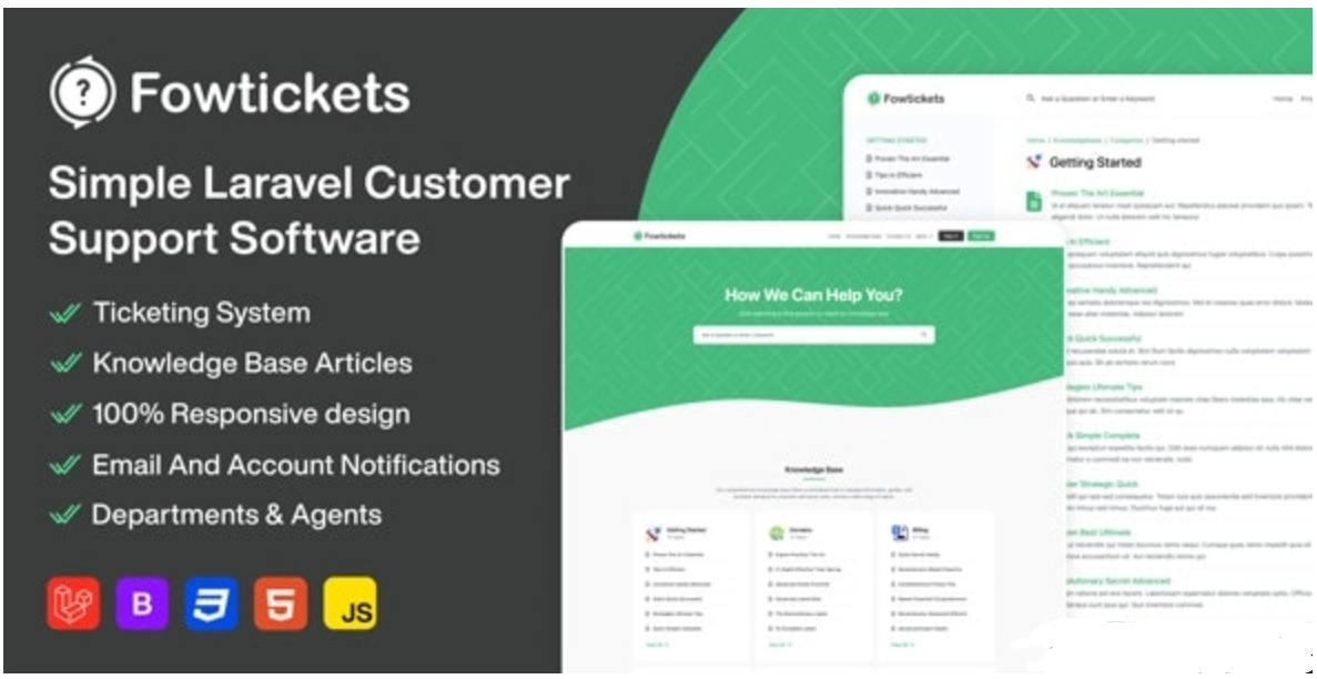 Fwtickets v3.0 - 高级 Laravel HelpDesk 和票务系统