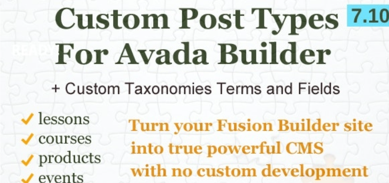 Custom Post Types Taxonomies and Fields for Avada Builder v7.11.0插图