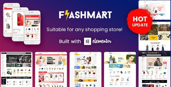 FlashMart v2.0.15（已汉化） - Multipurpose Elementor WooCommerce WordPress Theme (10+ Homepages & Mobile Layout Ready)插图