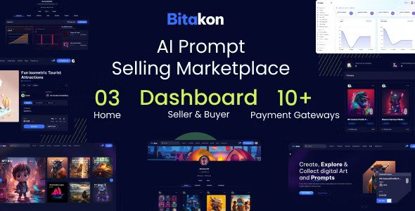 Bitakon v1.0.8 – AI提示买卖市场（多卖家）