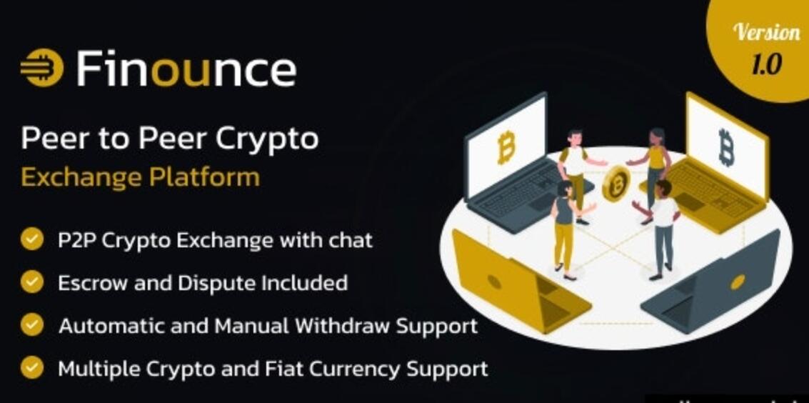 Finounce v1.0 - 先进的点对点加密货币交易平台插图