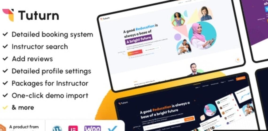 Tuturn v2.9 - 在线导师 MarketPlace WordPress 主题插图