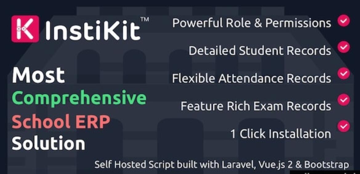 InstiKit School v3.0.0 - 学校管理系统和学校 ERP插图