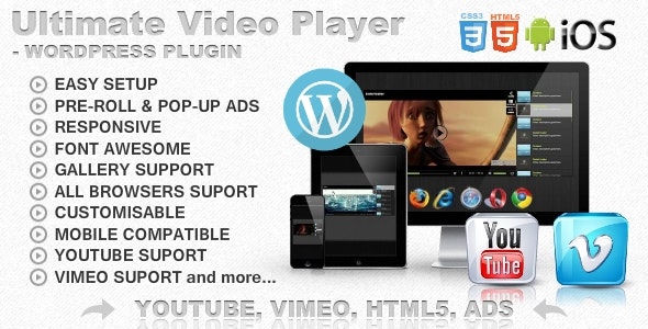 Ultimate Player with YouTube, Vimeo, Ads WP Plugin v7.0.9插图