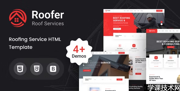 Roofer v1.0.0 - 屋顶服务 HTML 模板