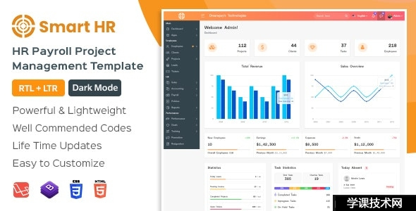 SmartHR v1.6.8 - Laravel HRMS, Payroll, and HR Project Management Admin Dashboard Template