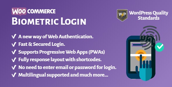 WooCommerce Biometric Login v1.0.3 -  Fingerprint | Web Authentication (WebAuthn)