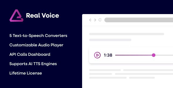 Real Voice v1.24 – 适用于 WordPress 的 AI 文本转语音插件