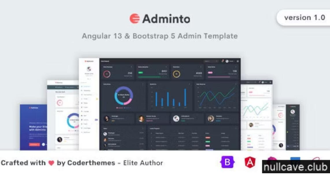 Adminto v1.0.0 - 管理和仪表板模板源码插图