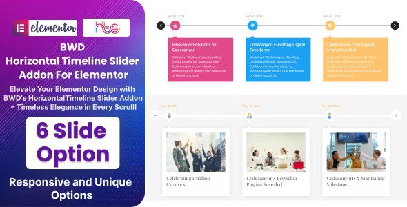 BWD Horizontal Timeline Slider Addon For Elementor v1.0插图