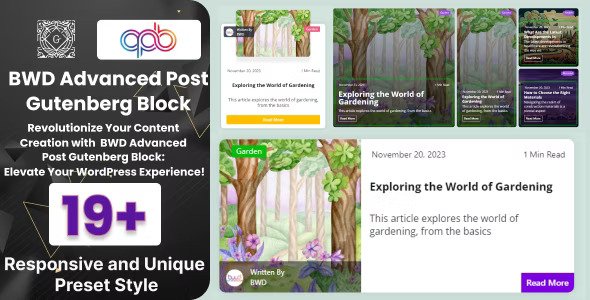 BWD Advanced Blog Post Block Plugin For Gutenberg v1.0插图