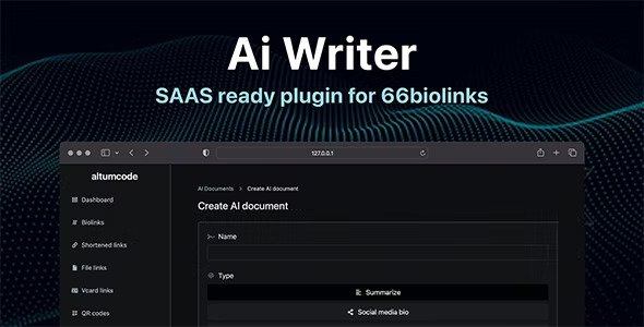 AI v6.0.0 – 写作助手、图像生成器、语音转文本 – 66biolinks 插件