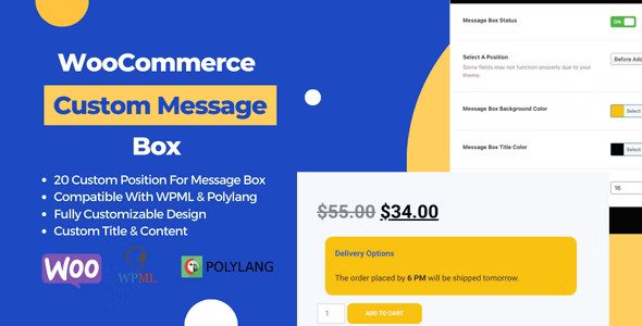 WooCommerce Product Page Custom Message Box v1.0.0插图