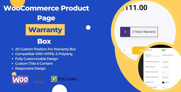 WooCommerce Product Page Warranty Box v1.0.0插图