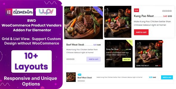 BWD WooCommerce Product Vendors Addon For Elementor v1.0插图