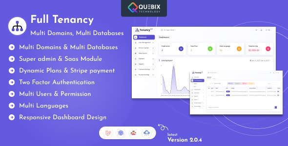 Full Tenancy v2.0.4 - Domains, Database, Users, Role, Permissions & Settings插图