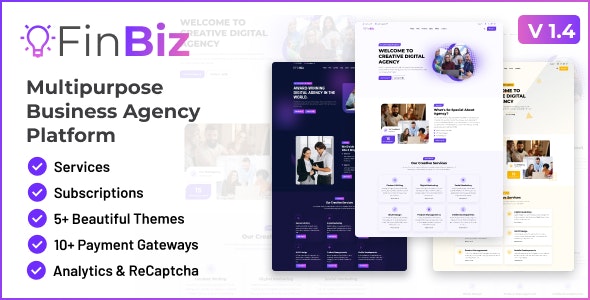 FinBiz v2.1.0（已汉化） - Multipurpose Business Agency Platform插图