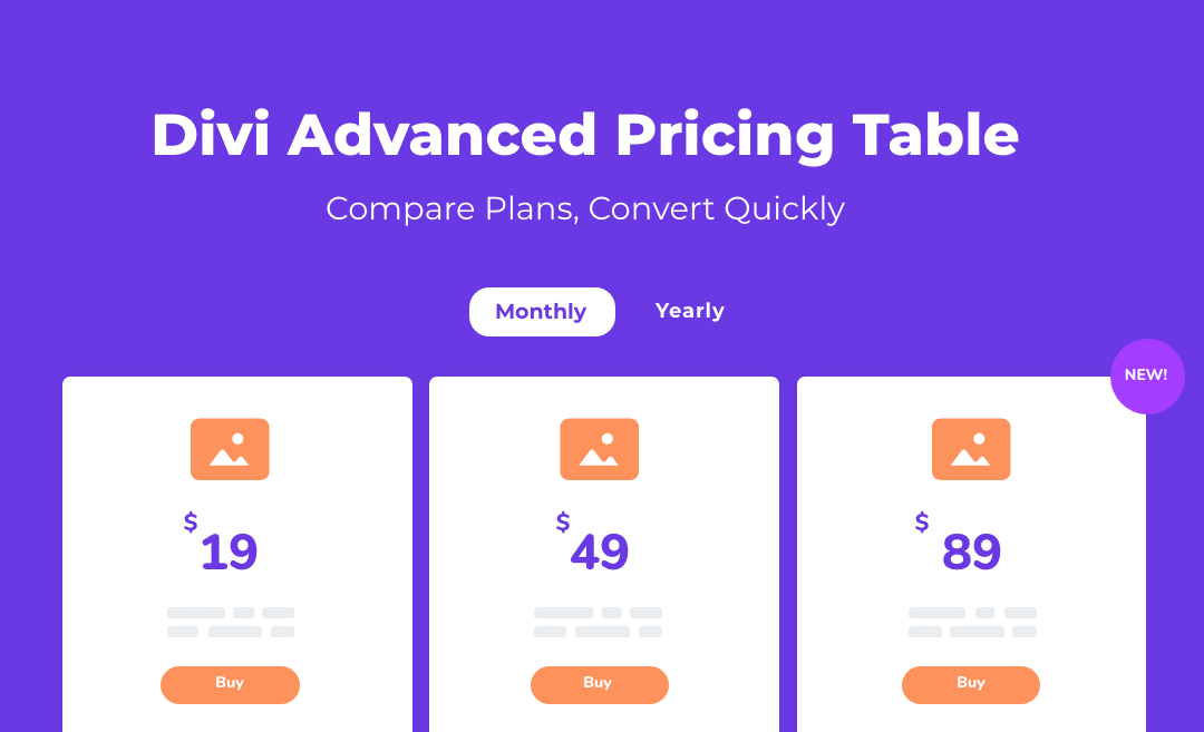 Advanced Pricing Table For Divi v1.0.4插图