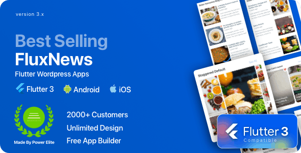 FluxNews v3.16.8 - Flutter mobile app for Wordpress