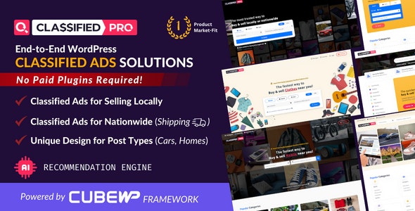 ClassifiedPro v1.0.12 - Local Classifieds Ads WordPress Theme