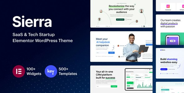 Sierra v1.3 - SaaS & Tech Startup Elementor WordPress Theme