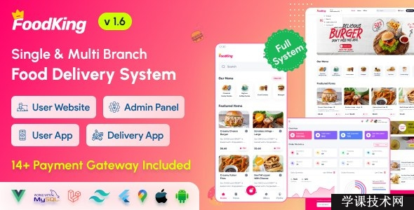 FoodKing v2.4 - Restaurant Food Delivery System with Admin Panel & Delivery Man App | Restaurant POS