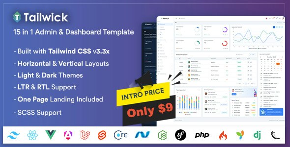 TAILWICK V1.1.0 - TAILWIND CSS ADMIN & DASHBOARD TEMPLATE