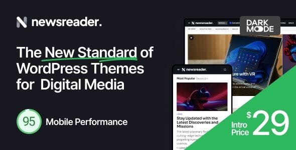 Newsreader  v1.0.2 - Revolutionary WordPress Theme for Digital Media