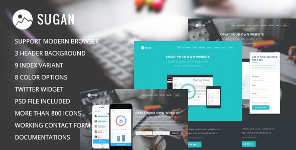 Sugan Modern Software Landing Page v1.0.1