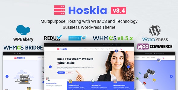 Hoskia v3.5 - Multipurpose Hosting with WHMCS Theme插图