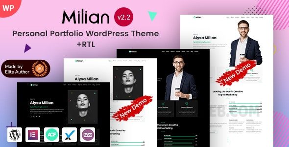 Milian v3.2 – Personal Portfolio & Online Resume CV WordPress Theme插图