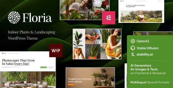 Floria v1.0 – WordPress园艺和景观美化主题插图