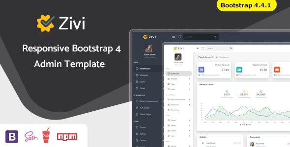 Zivi V1.0.0 - BOOTSTRAP 4 MULTIPURPOSE ADMIN DASHBOARD TEMPLATE & UI KIT