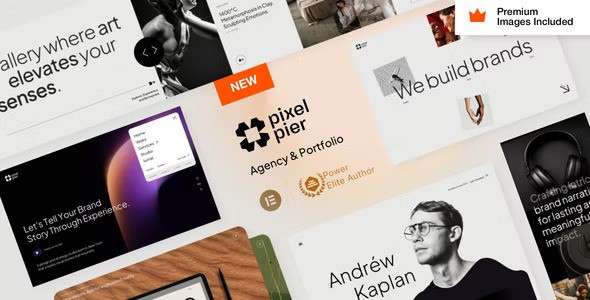 Pixelpiernyc v2.0 – Creative Agency 和 Portolio WordPress 主题