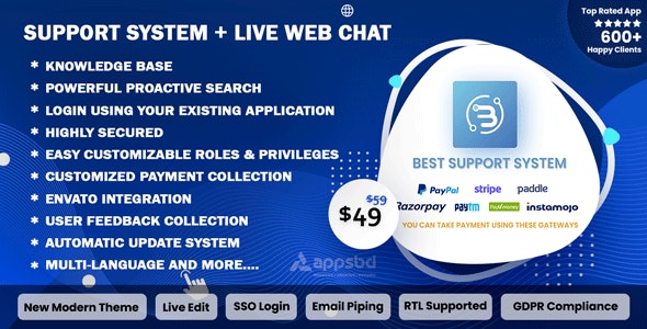 Support System v4.1.4（已汉化95%） - Live Web Chat & Client Desk & Ticket Help Desk插图