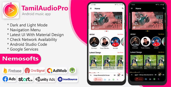 Tamilaudiopro v7.1 – 在线音乐流媒体应用程序插图