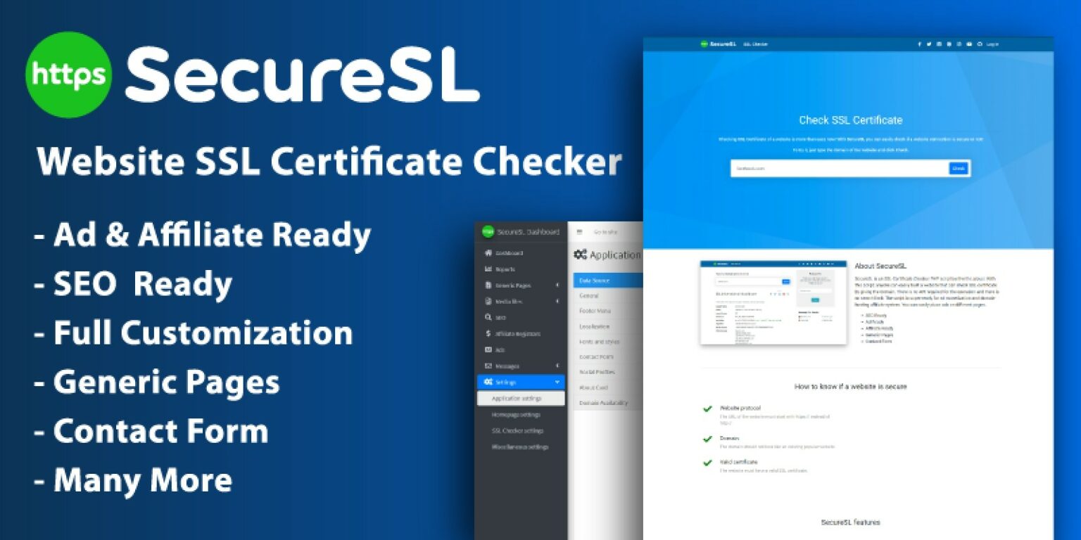 SecureSL v3.9 – 网站 SSL 证书检查器源码插图