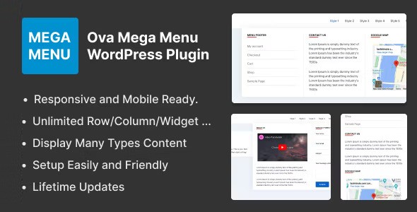 Ova Mega Menu WordPress Plugin v1.0.1插图