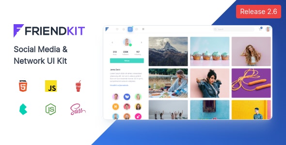 Friendkit v2.6.3 - Social Media UI Kit插图