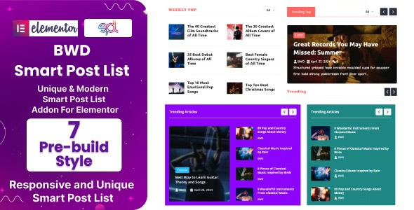 BWD Smart Post List Addon For Elementor v1.0.0