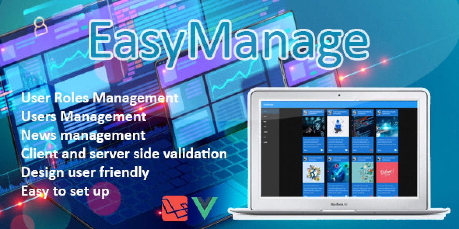 EasyManage v1.0 - Laravel Starter Kit