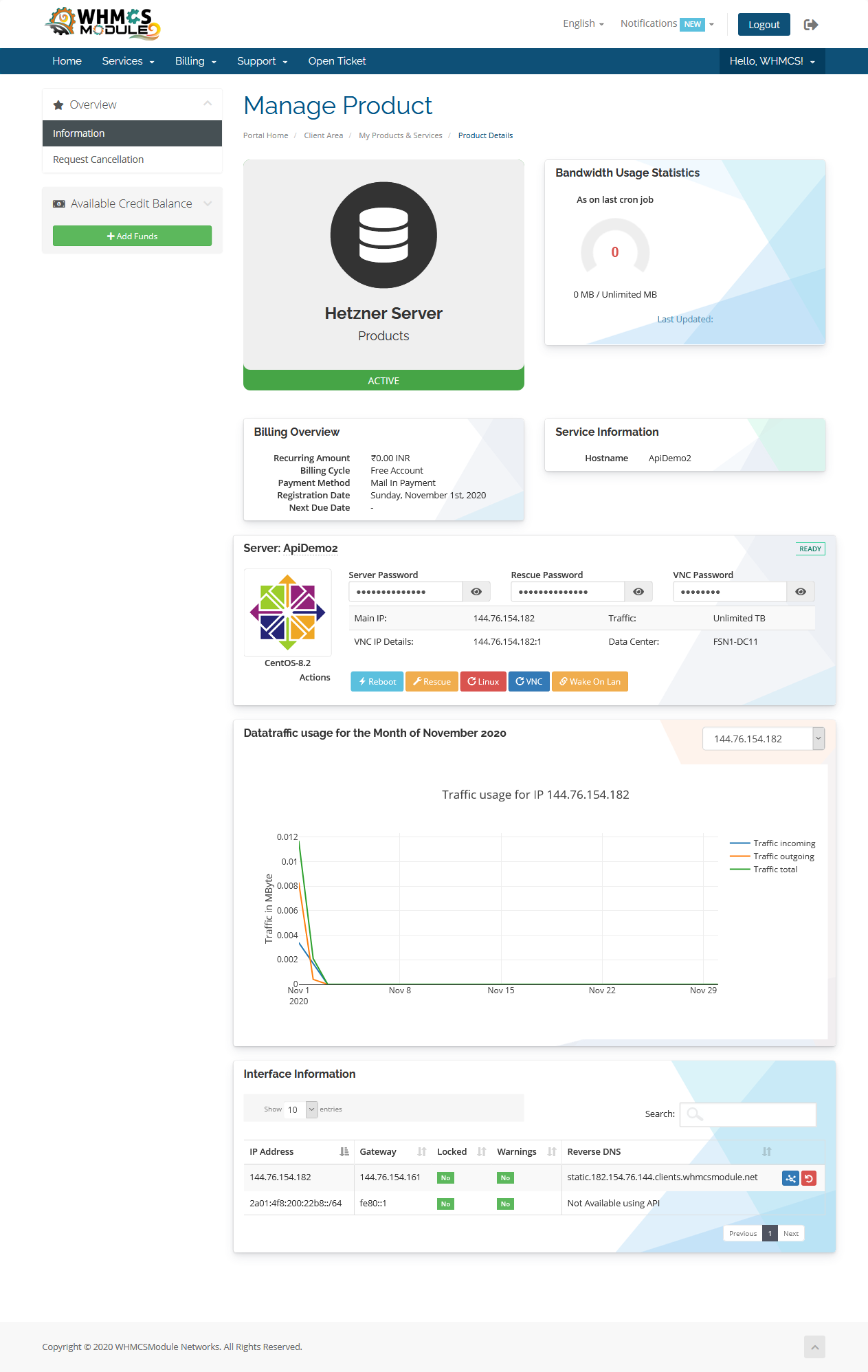 Hetzner Server Automation For WHMCS V2024.1