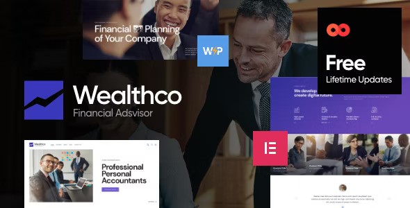 WealthCo v2.12 – 商业和财务咨询 WordPress 主题插图