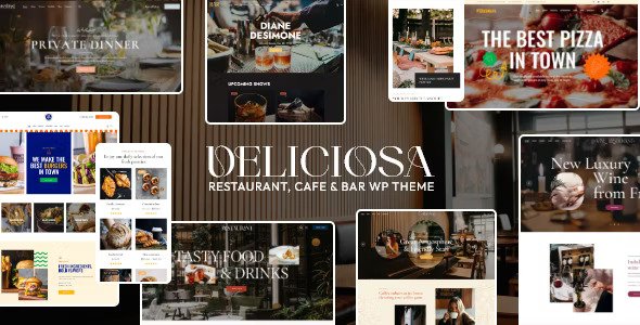 Deliciosa v1.5 – WordPress 餐厅、咖啡馆和酒吧主题插图