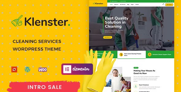 Klenster v1.0.9 – 清洁服务 WordPress 主题插图