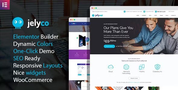 JelyCo v1.1.0 – WordPress ISP 和电信主题插图