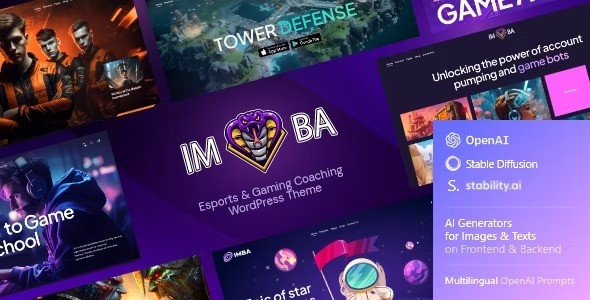 Imba v1.1 – WordPress 电子竞技和游戏辅导主题插图