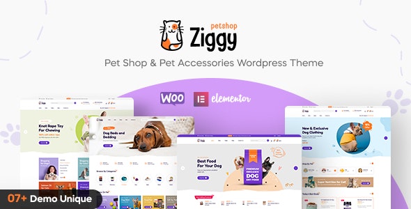 Ziggy v1.2.5 - 宠物店 WordPress 主题插图